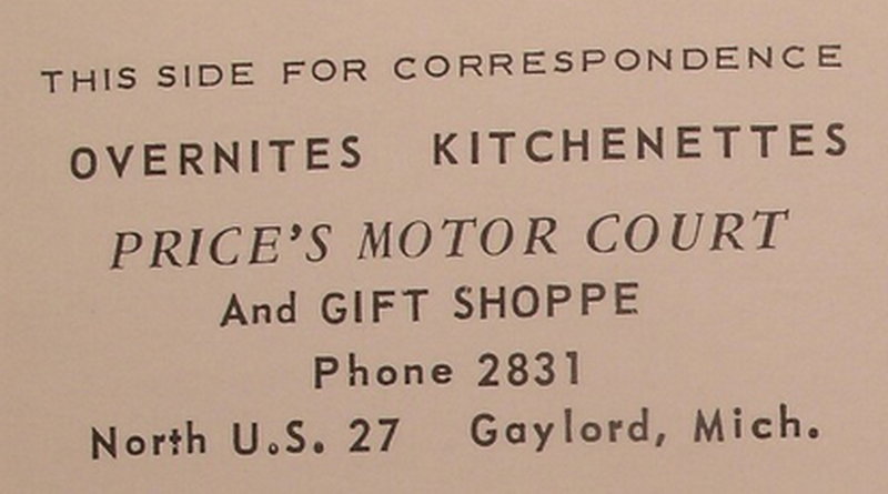 Prices Motor Court - Vintage Postcard